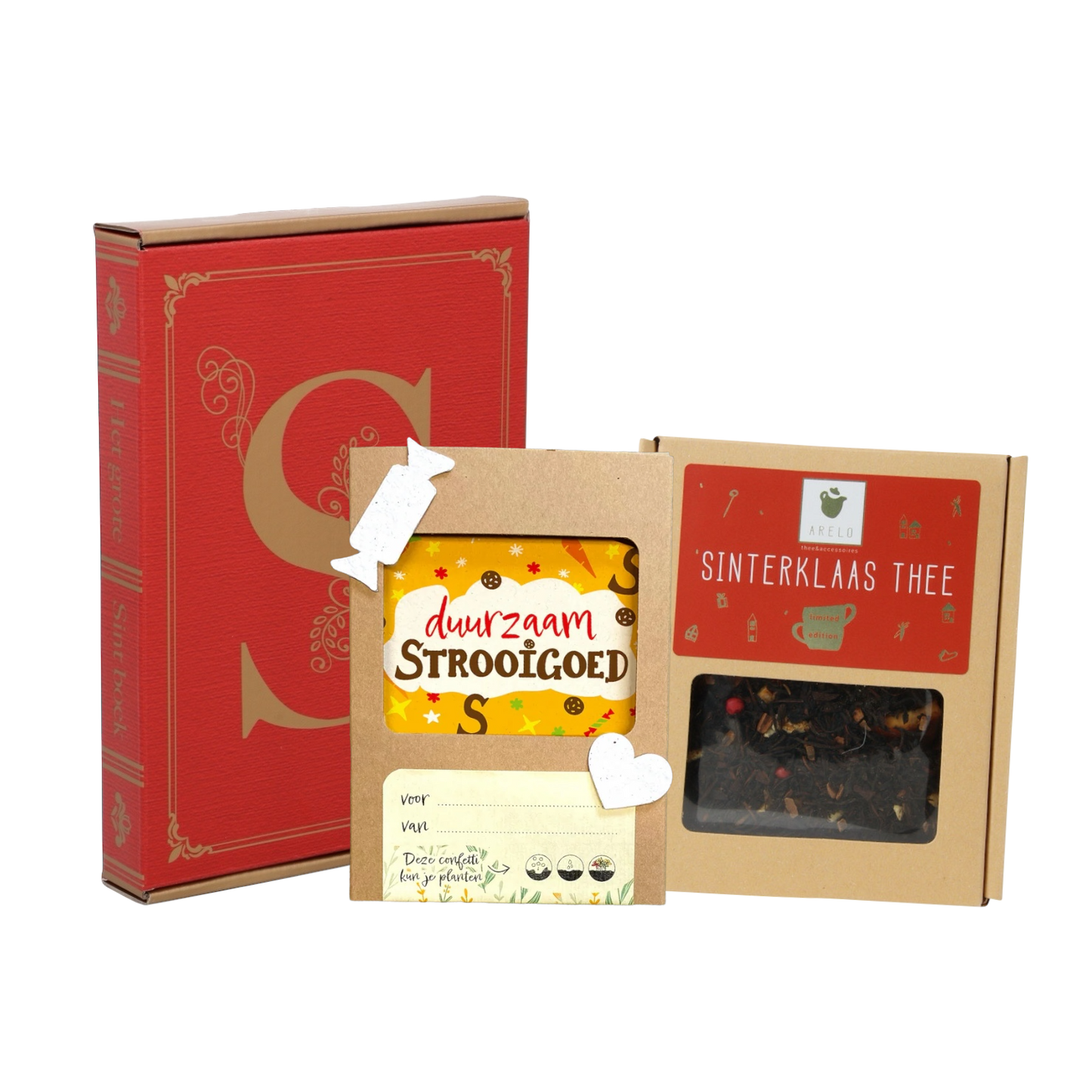 Sintpakket strooiconfetti met thee