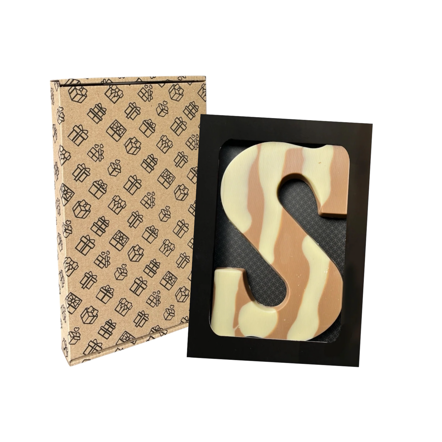 Sintpakket chocoladeletter karamel-zeezout