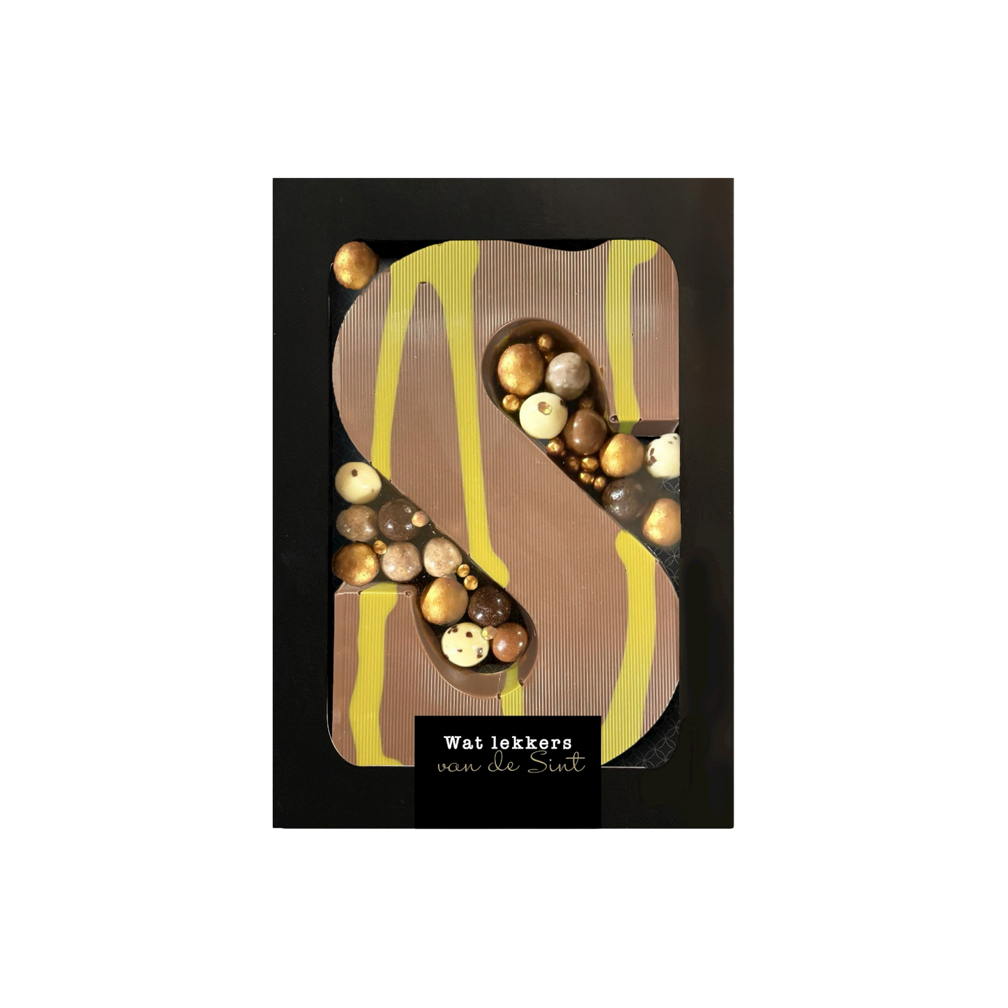 XL bonbonletter melk - met een heerlijke roompraliné pistachevulling