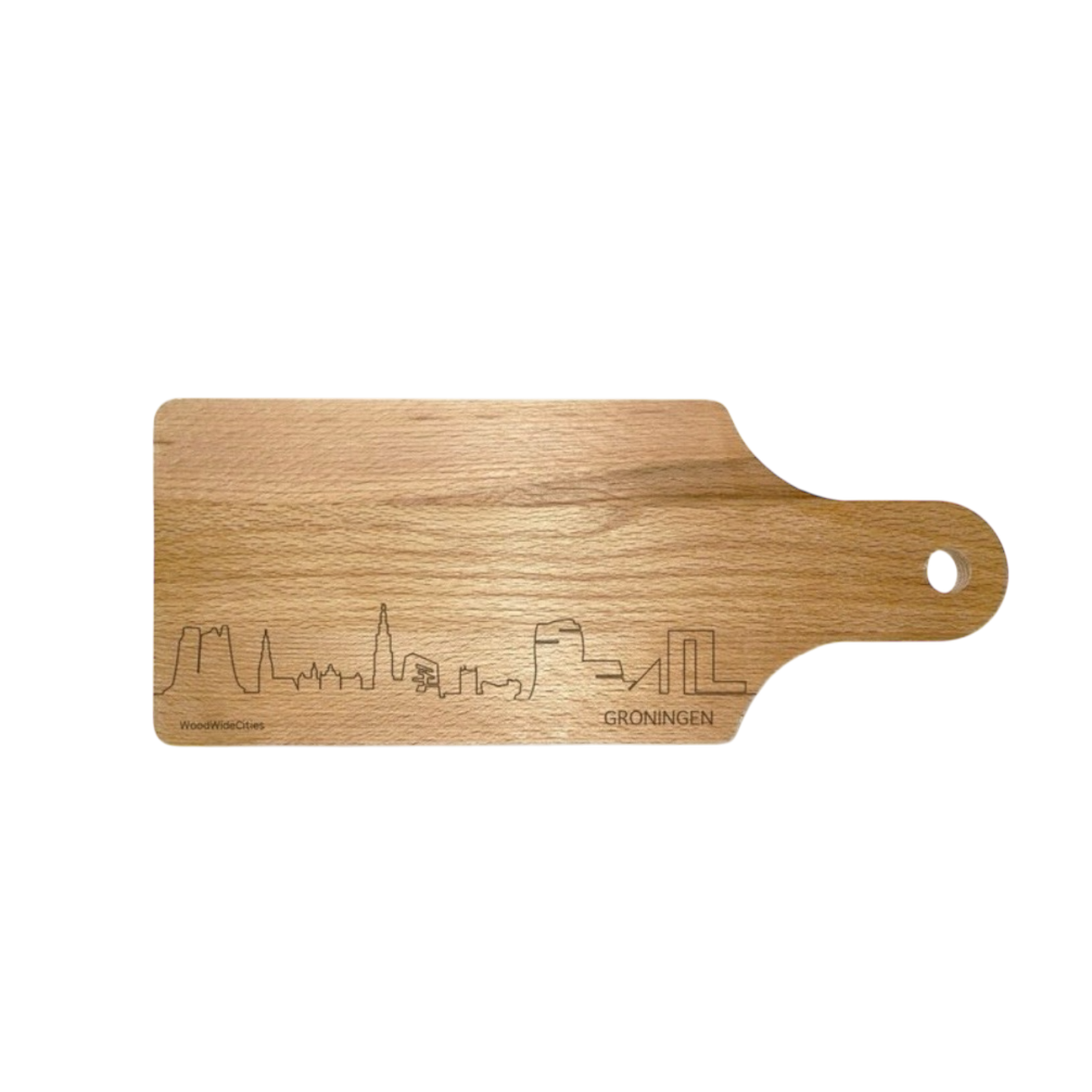 Houten borrelplank met skyline*