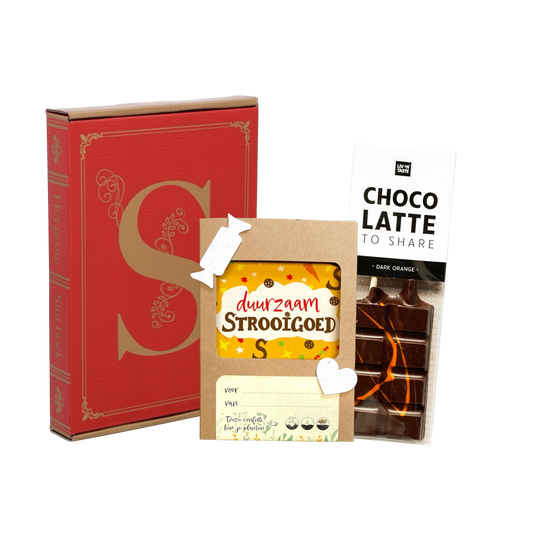 Sintpakket strooiconfetti met chocoladelepel