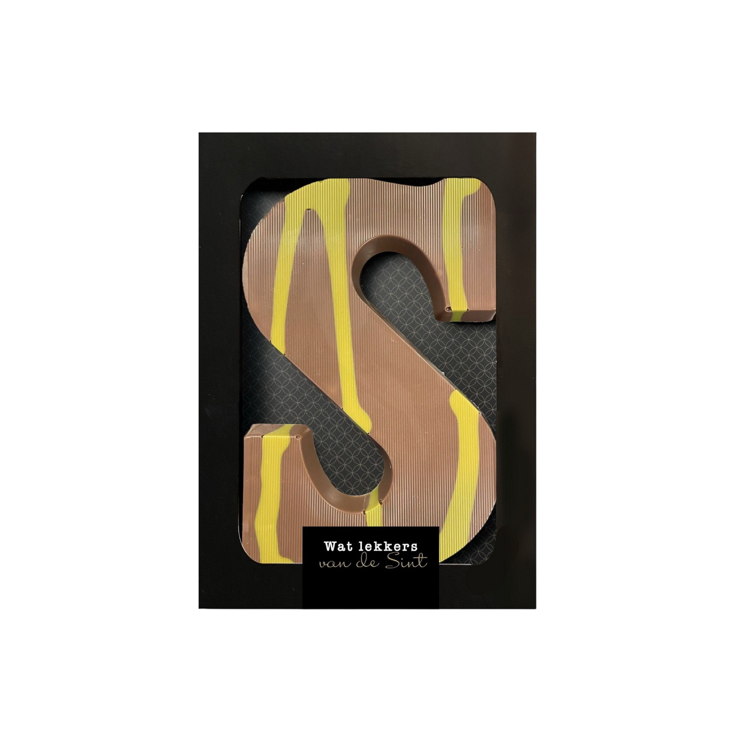 Chocoladeletter roompralinévulling van pistache