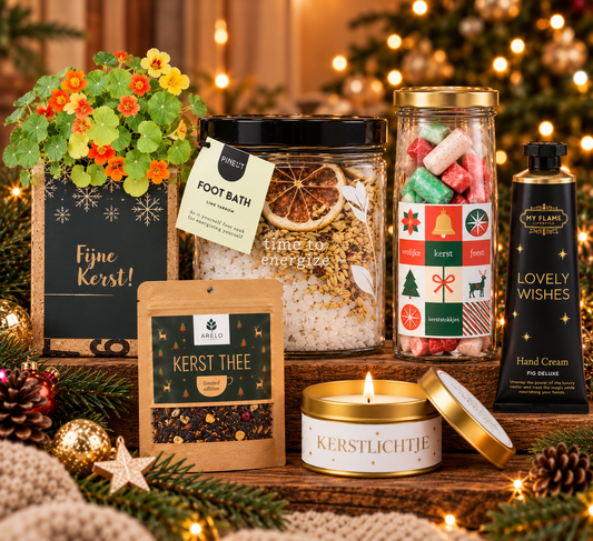 Kerstpakket verzorgend