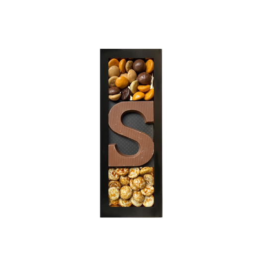 Vensterdoos XL: letter en chocopepernoten