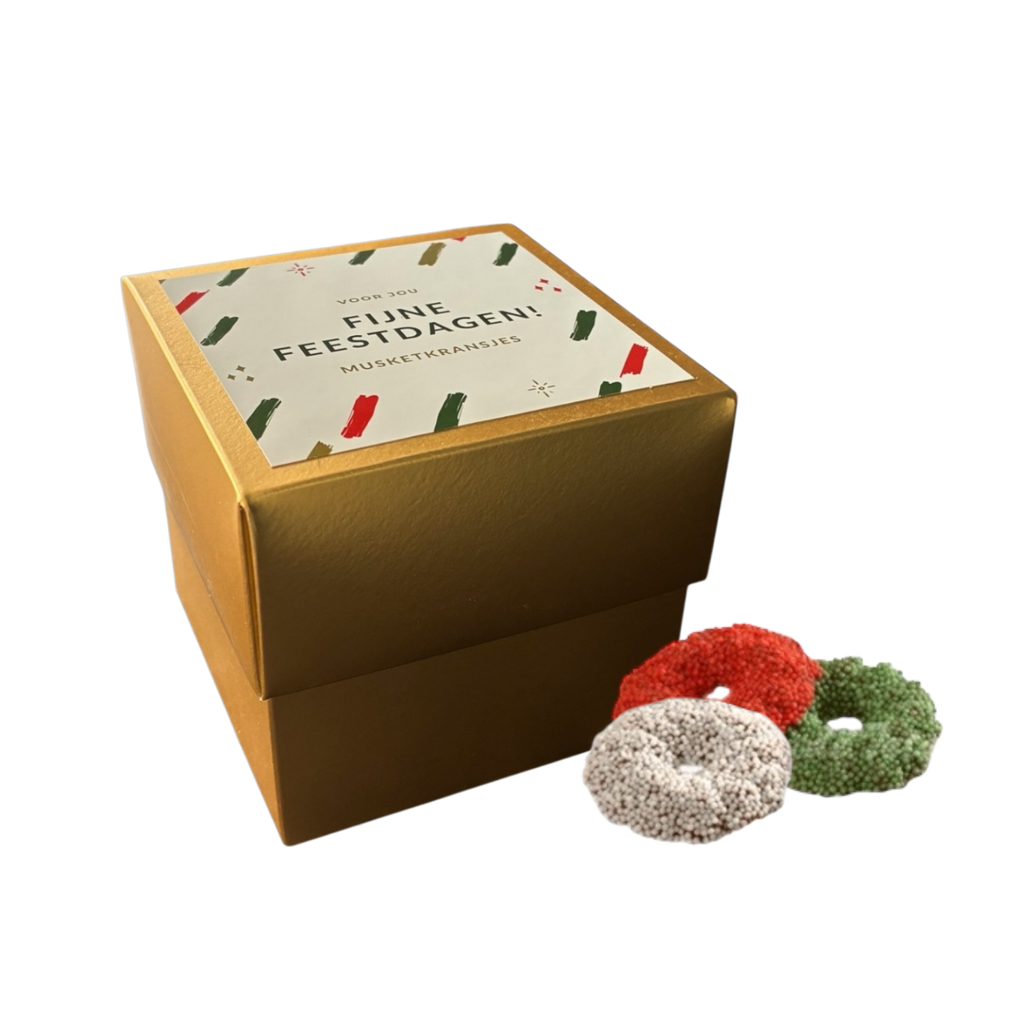 Musketkransjes - etiket gratis personaliseren