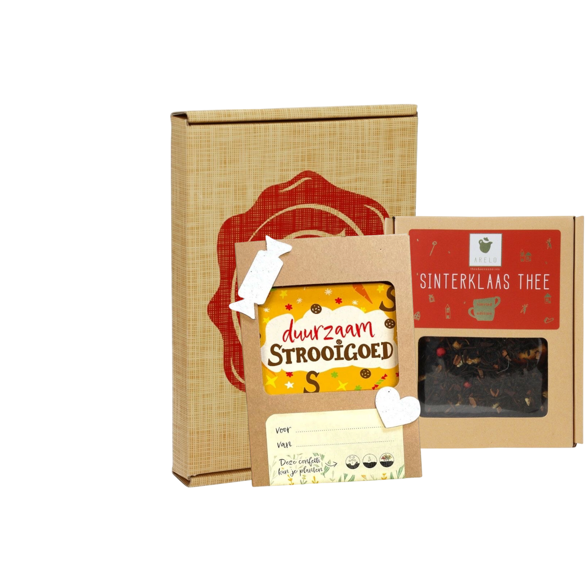 Sintpakket strooiconfetti met thee
