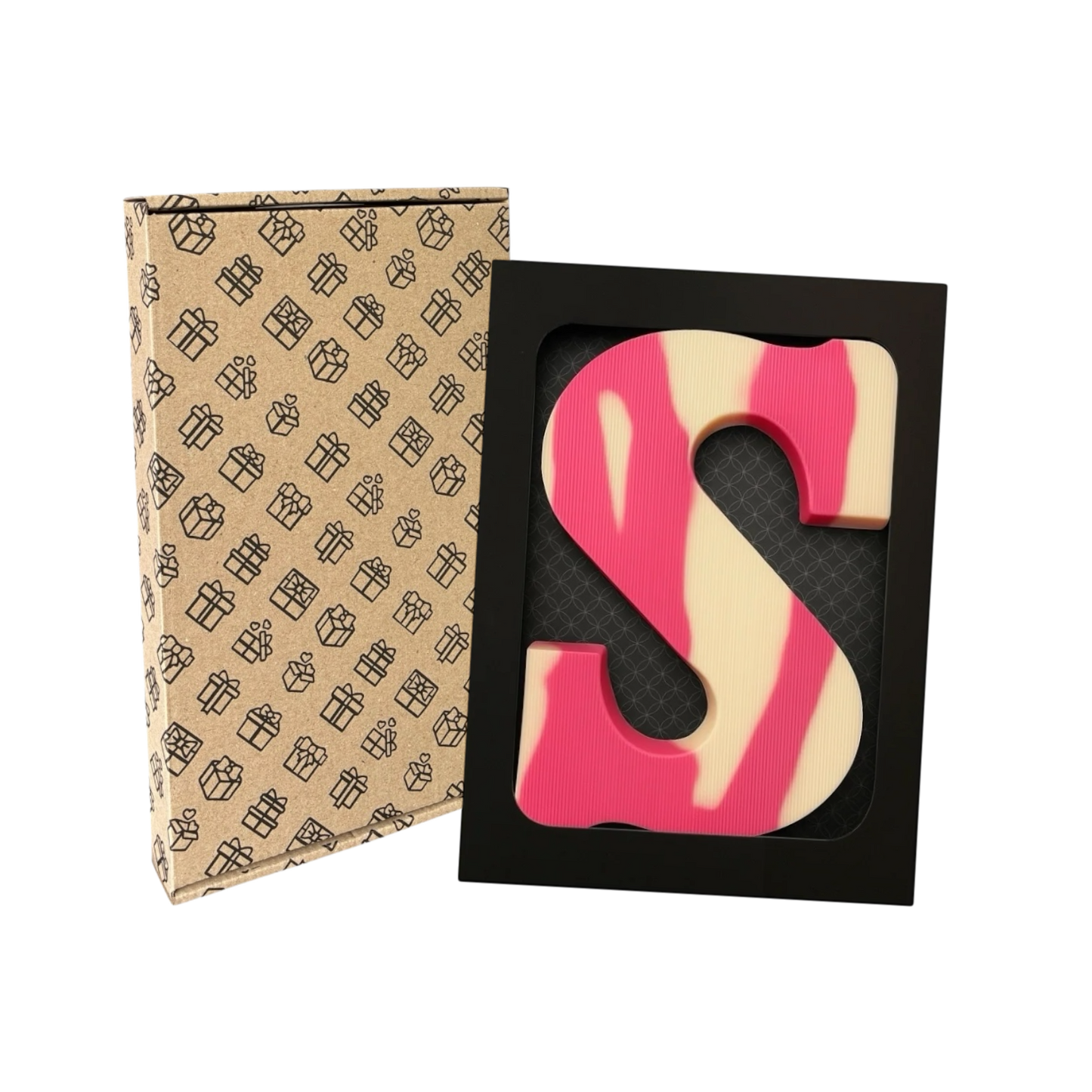 Sintpakket chocoladeletter aardbei