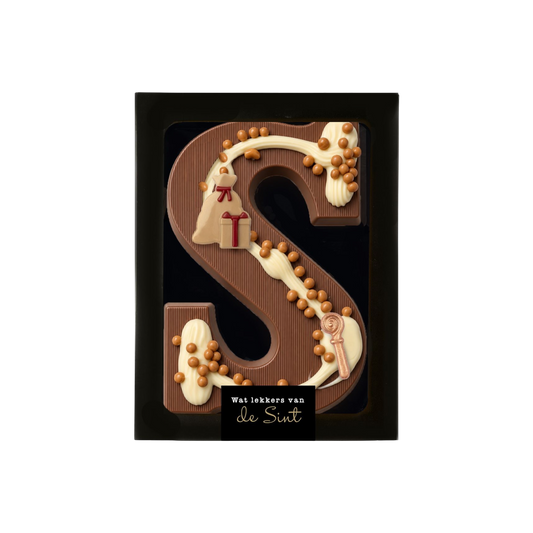 Chocoladeletter luxe gedecoreerd