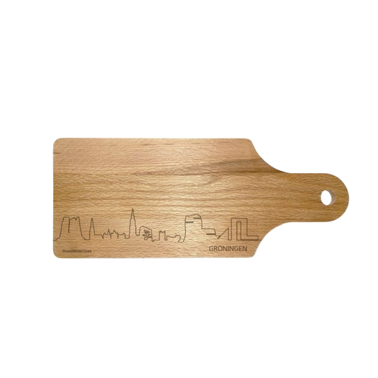 Houten borrelplank met skyline*