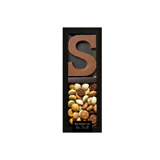 Vensterdoos XL: letter en chocopepernoten
